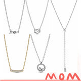 Mother's 925 Silver Love Snowflake MOM Necklace High Women Diy Jewelry