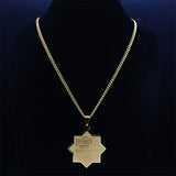 Muslim Islamic Quran Stainless Steel Necklace Pendant