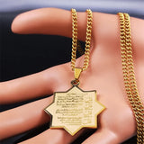 Muslim Islamic Quran Stainless Steel Necklace Pendant