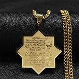 Muslim Islamic Quran Stainless Steel Necklace Pendant