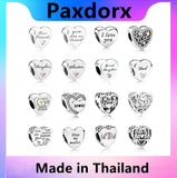 925 Sterling Silver Bracelet LOVE Family Charm Bead Jewelry