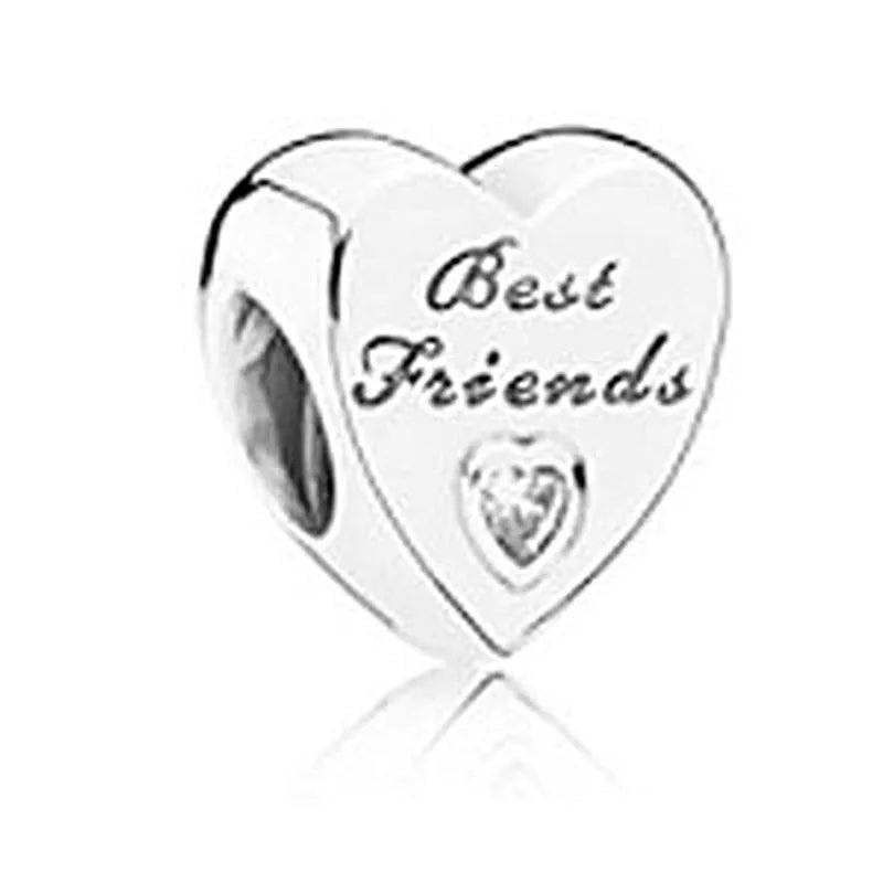 925 Sterling Silver Bracelet LOVE Family Charm Bead Jewelry