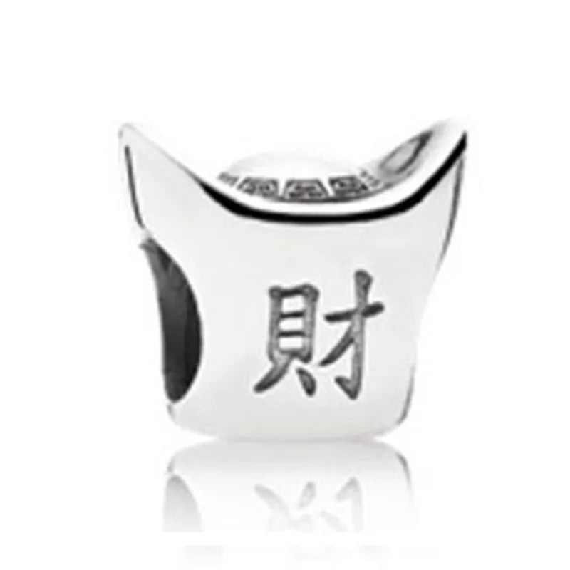 S925 Sterling Silver Fish Charm Beads Enamel CZ Women Bracelet DIY