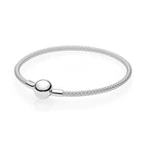 S925 Sterling Silver Mesh Bracelet Weave Bracelet DIY Beads Accessories