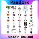 S925 Sterling Silver Flag Pendant for DIY Jewelry, Tour Charm Gift