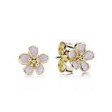S925 Sterling Silver Flower Hollow Ear Studs
