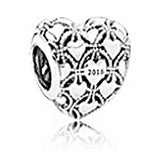 S925 Sterling Silver Love Heart Beads for Charm Bracelet DIY Bangle