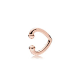 S925 Sterling Silver Shine Hoop Earring with Hearts for Women