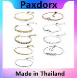 S925 Sterling Silver Stones & Stripes Bangle Bracelet for Women