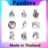S925 Sterling Silver Christmas Charms Bead for DIY Bracelets