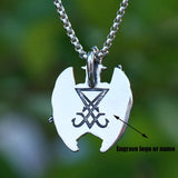 Darkly Men's Gothic Satan Goat Pendant Necklace Animal Punk Jewelry