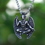 Darkly Men's Gothic Satan Goat Pendant Necklace Animal Punk Jewelry