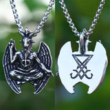 Darkly Men's Gothic Satan Goat Pendant Necklace Animal Punk Jewelry
