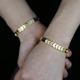 Moon Shaped Links Tennis Chain Charm Bracelets Set
