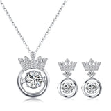 Heart Necklace Crystal Pendant Music Note Rotating Mother's Gift