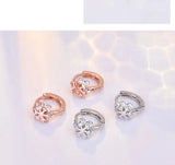 925 Silver Crystal Pendant Eardrop Earrings with Austrian Snowflake Crystals