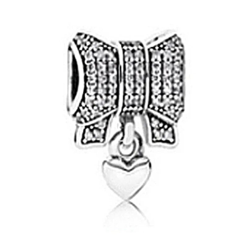 S925 Silver People Clear CZ The Lion Charm Beads for Bracelet DIY