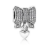 S925 Silver People Clear CZ The Lion Charm Beads for Bracelet DIY