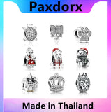 S925 Silver People Clear CZ The Lion Charm Beads for Bracelet DIY