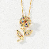 Women Metal Tassel Rhinestone Long Chain Necklace Sweater Jewelry