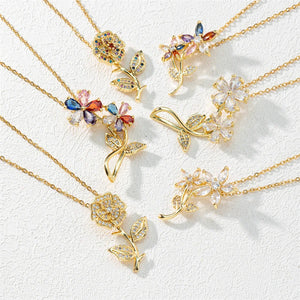 Women Metal Tassel Rhinestone Long Chain Necklace Sweater Jewelry