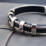 Personalized Family Name Chain Bracelets for Men with Stainless Steel Charms