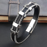 Personalized Family Name Chain Bracelets for Men with Stainless Steel Charms