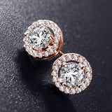 WED zircon earrings Snowflake earring crystals Austrian couple wild ea