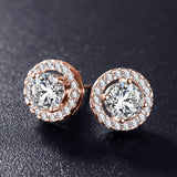 WED zircon earrings Snowflake earring crystals Austrian couple wild ea