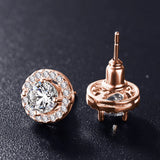 WED zircon earrings Snowflake earring crystals Austrian couple wild ea