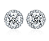 WED zircon earrings Snowflake earring crystals Austrian couple wild ea