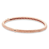 S925 Silver Rose Matte Bangle Bracelet Charm Bead DIY Jewelry Set Gift