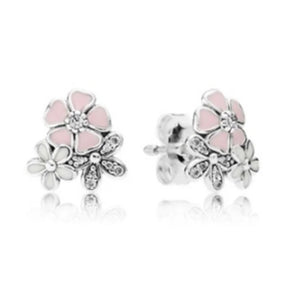 S925 Rose Love Knot & Heart Earrings - DIY Jewelry Gift
