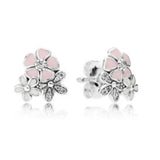 S925 Rose Love Knot & Heart Earrings - DIY Jewelry Gift