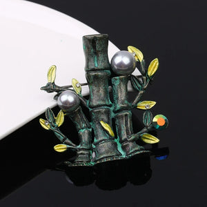 Royal Bamboo Shell Pearl Brooch for Party Gift Accessories