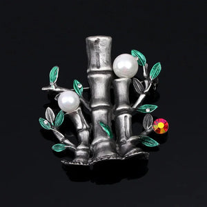 Royal Bamboo Shell Pearl Brooch for Party Gift Accessories