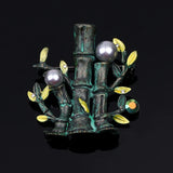 Royal Bamboo Shell Pearl Brooch for Party Gift Accessories