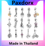 925 Silver Dragon Charm with Devil's Eye Bead for Pan Bracelet