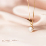 925 Silver Pearl Necklace Pendant for Women