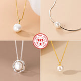 925 Silver Pearl Necklace Pendant for Women