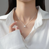 925 Silver Pearl Necklace Pendant for Women