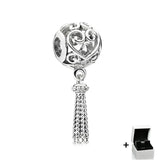925 Silver Heart Crystal Pendant for European Bracelet