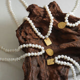 Freshwater Pearl Pendant Necklace for Women Girls Valentines Gift