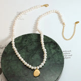 Freshwater Pearl Pendant Necklace for Women Girls Valentines Gift