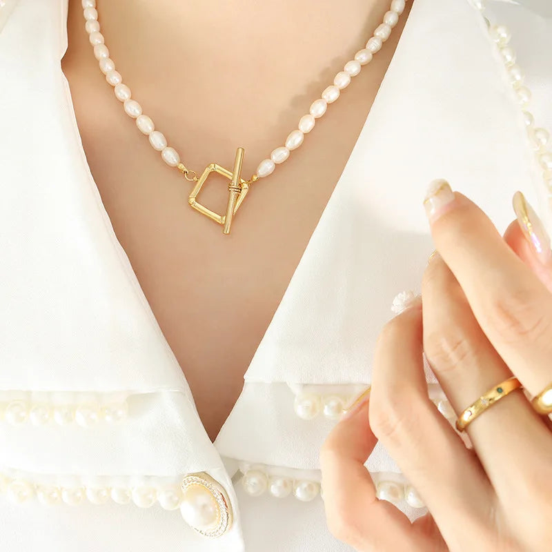 Baroque Pearl Necklace 18KGF OT Clasp 6-7mm - Fine Jewelry
