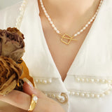 Baroque Pearl Necklace 18KGF OT Clasp 6-7mm - Fine Jewelry