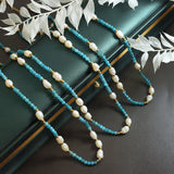 Freshwater Pearl Choker Necklace Green Crystal Women Wedding