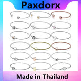 S925 Silver Bangle Chain for Women DIY Charm Bracelet