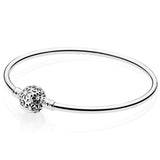 S925 Silver Bangle Chain for Women DIY Charm Bracelet