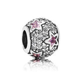 S925 Sterling Silver Sparkling Clip Charm Bead for Bracelet DIY Bangle